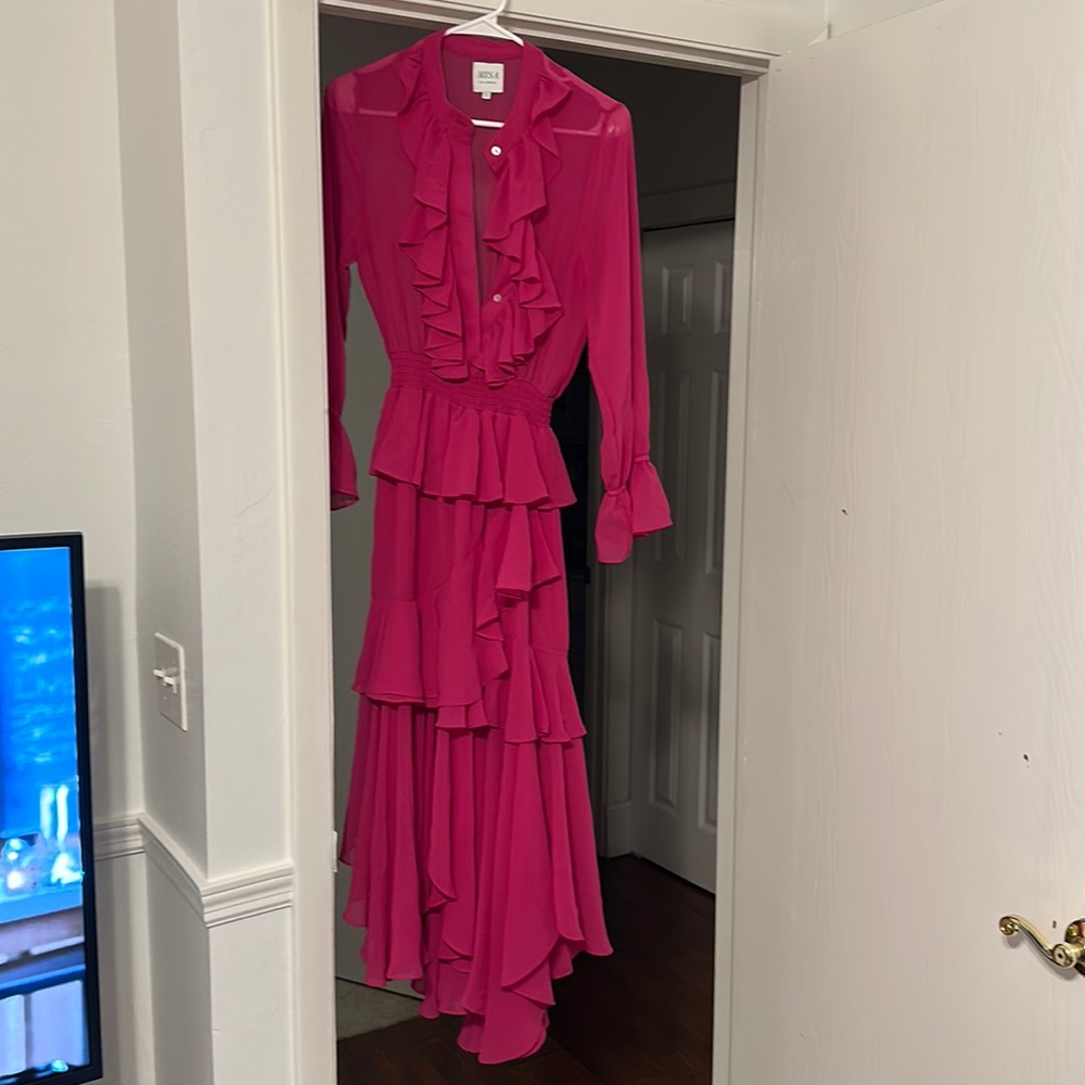 MISA Los Angeles fuchsia pink dress